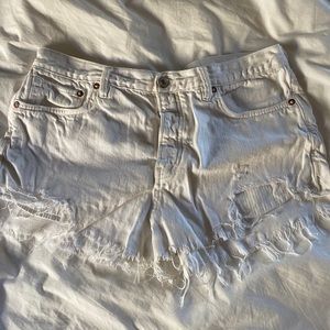 White free people ripped denim jeans size 31